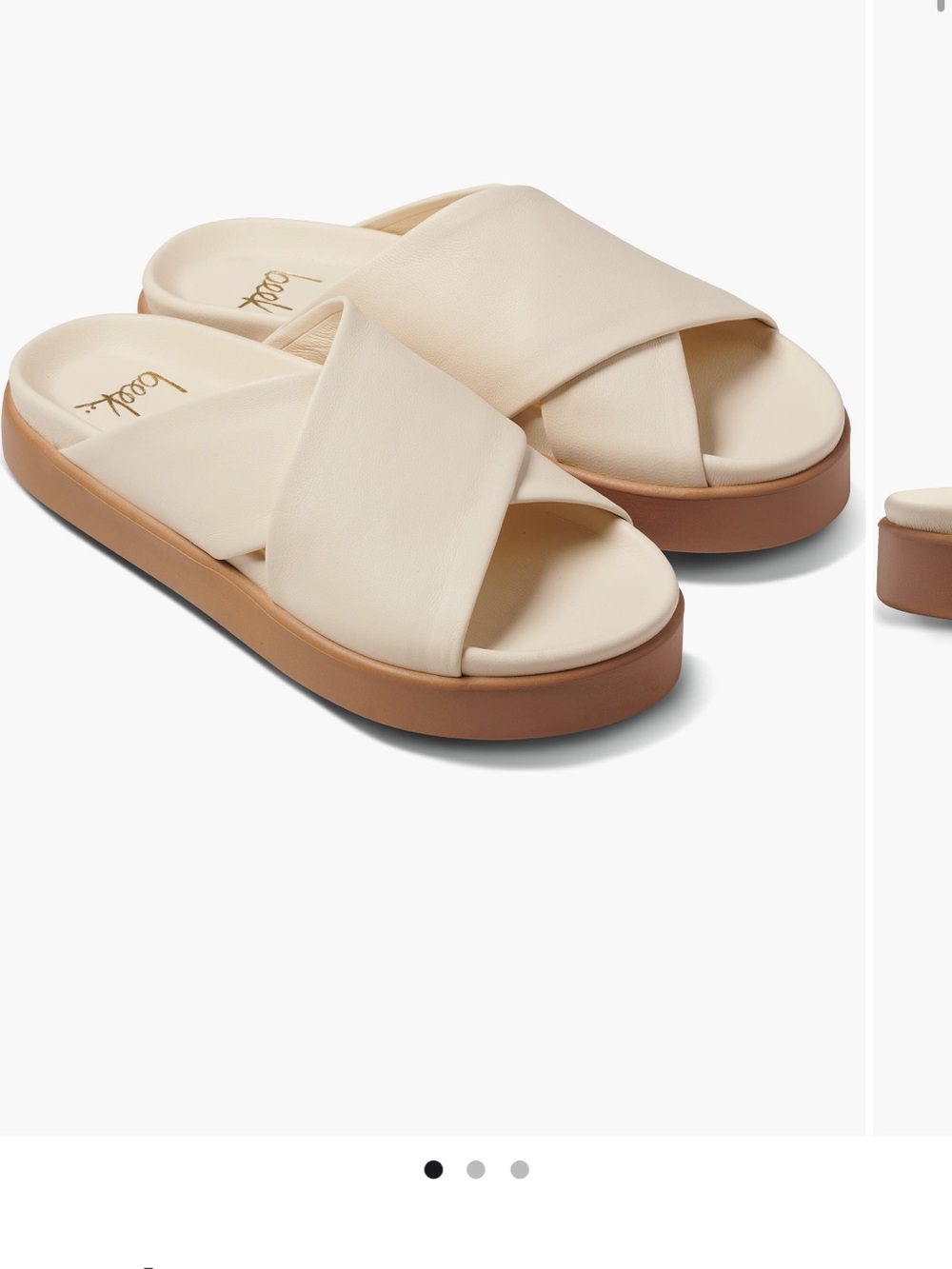 beek Hen Leather Platform Slide Sandals